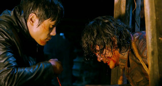 Man leather jacket blood face - movie still free wallpaper for desktop