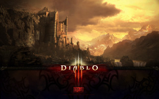 Castle red sign diabol gothic - a castle in the background free wallpaper