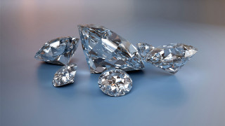 Diamonds blue surface reflection group - constant permeke free wallpaper
