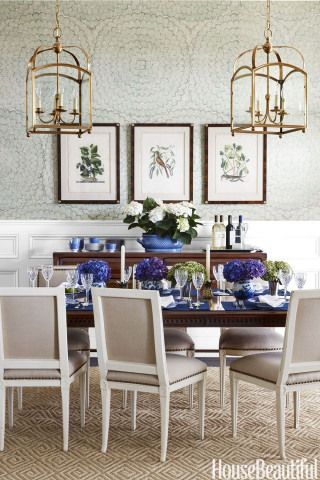 Dining room table chairs vase 3 - a pointillism painting free wallpaper