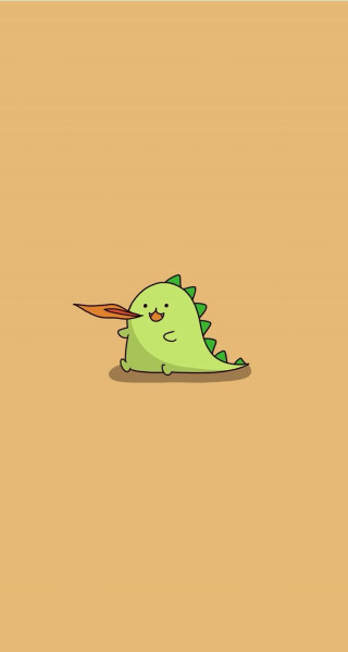 Green cartoon beak nose cute - funny free wallpaper