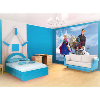 Bedroom frozen princess mural blue - disney free wallpaper