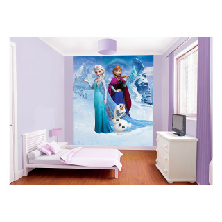 Frozen princess mural bedroom white 2 - detail free wallpaper