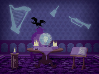 Room table interior furniture lighting 16 - a storybook illustration free wallpaper