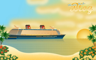 Cruise ship ocean beach palm - tropical free wallpaper