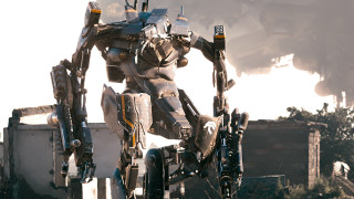 Robot building smoke backend background - a robot free wallpaper