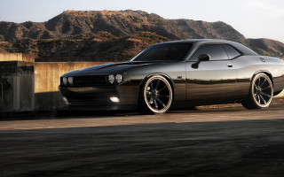Black silver car mountain range - car free wallpaper