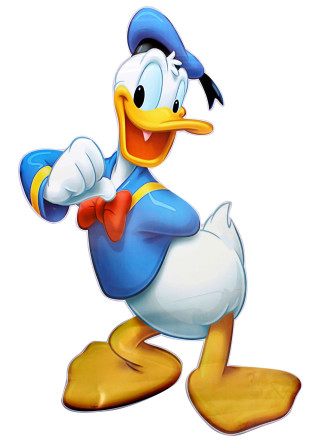 Cartoon duck bowtie blue shirt - character free wallpaper