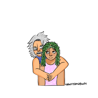 Man hugging woman green headband - a drawing of a man free wallpaper