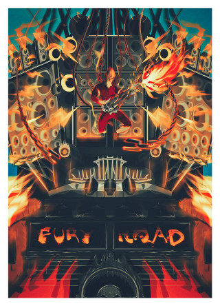 Woman machine flames man digital - free sci-fi wallpaper