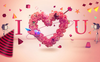 Heart shaped flowers camera pink - a heart free wallpaper for desktop