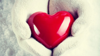 Person holding red heart snow - a person holding free wallpaper