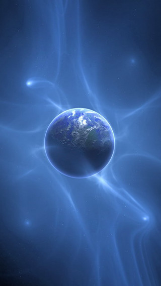 Blue planet glow night sky - a blue planet free wallpaper