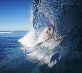 Surfing man wave ocean sunny 4 - free bikini wallpaper