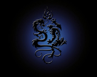 Black blue dragon dark background - dragon art free wallpaper