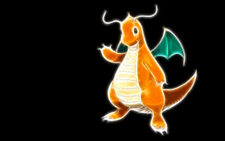 Dragon green tail black background - brom free wallpaper