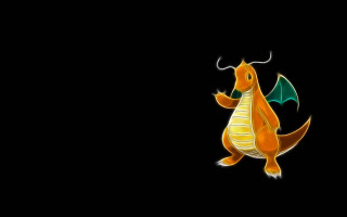 Yellow green dragon black background - brom free wallpaper