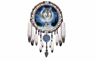 Wolf dreamcatcher wolf side wolf - magical free wallpaper for desktop