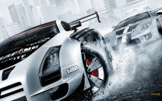 Cars driving city street speed - racing free wallpaper