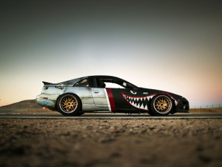 Sharkmouth car road mountain graffiti - graffiti art free wallpaper