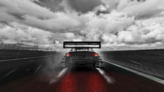 Car driving road cloudy sky - cloudy free wallpaper