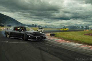 Two cars driving track cloudy - a few car free wallpaper