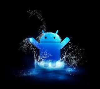 Blue android phone floating water 2 - the water free wallpaper