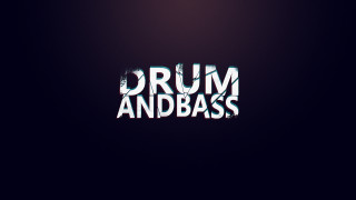 Black background drum and bass - white letter free wallpaper