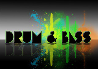 Black green logo drum and - esaias boursse free wallpaper