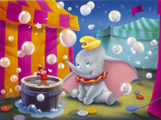 Elephant circus tent bubbles floating - bubble free wallpaper for desktop