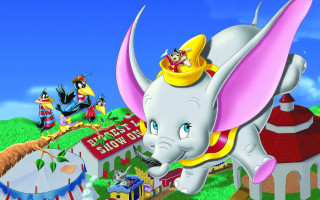Cartoon elephant train circus sign - a cartoon elephant free wallpaper