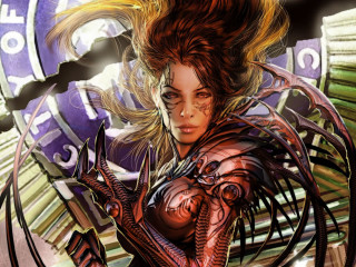 Woman clock background clock foreground - aleksi briclot free wallpaper