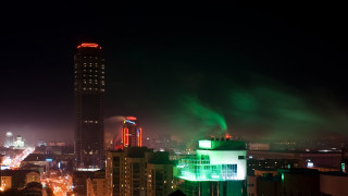 City skyline night lights smoke - edi rama free wallpaper