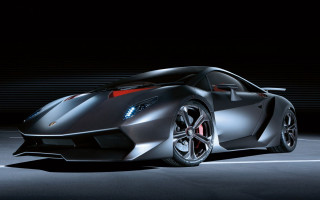 Silver sports car dark room 24 - a red stripe free wallpaper