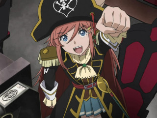 Woman pirate costume pointing hat - a character portrait free wallpaper