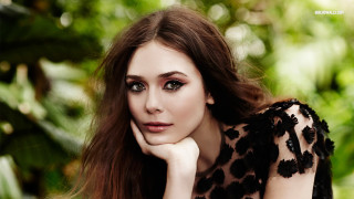 Woman long hair black dress 5 - her chin free wallpaper