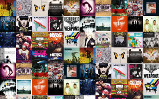 Album covers collage colorful variety - ed benedict free wallpaper