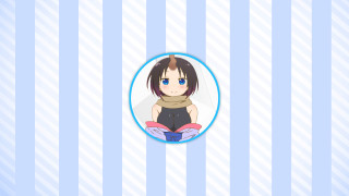 Girl scarf reading portrait blue - a scarf free wallpaper