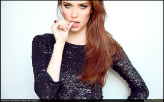 Woman red hair finger lips - long red hair free wallpaper
