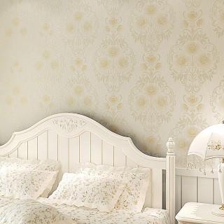White bed white headboard white - a lamp free wallpaper