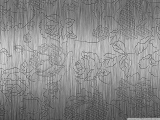 Metal background flowers leaves nature - a pattern of flowers free wallpaper