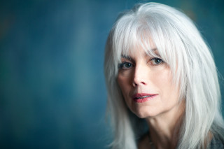 Woman white hair gray shirt - white hair free wallpaper