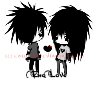 Anime black hair heart shaped - a red heart free wallpaper
