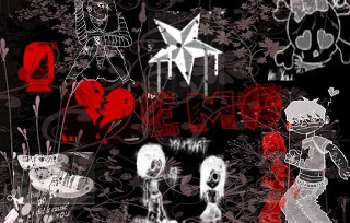 Wall art skeleton bleeding different - a picture of a bunch free wallpaper