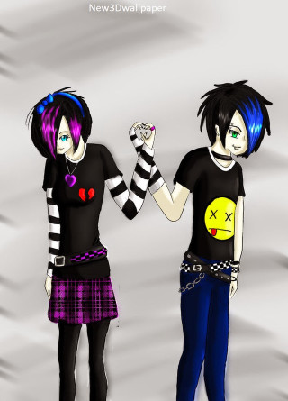 Cartoon characters standing hands in - andries both free wallpaper