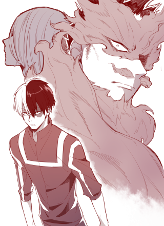 Anime characters red background white 2 - heroic free wallpaper