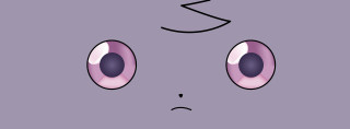Cartoon character big eyes frown 2 - a black outline free wallpaper