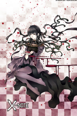 Woman long hair table knife - a knife free wallpaper