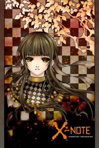 Girl long hair checkered dress - a girl free wallpaper