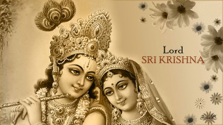 Lord sri srishna divine flowers - traditional free wallpaper